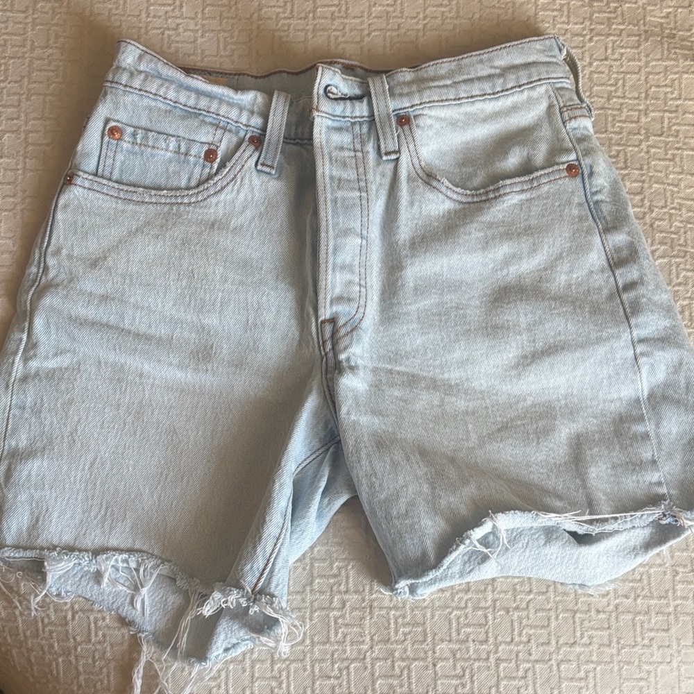Levi Wash Denim Cutoff Shorts